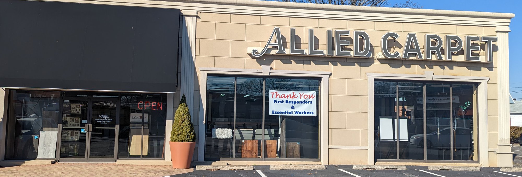 Banner from Allied Carpet in South Rochelle Park